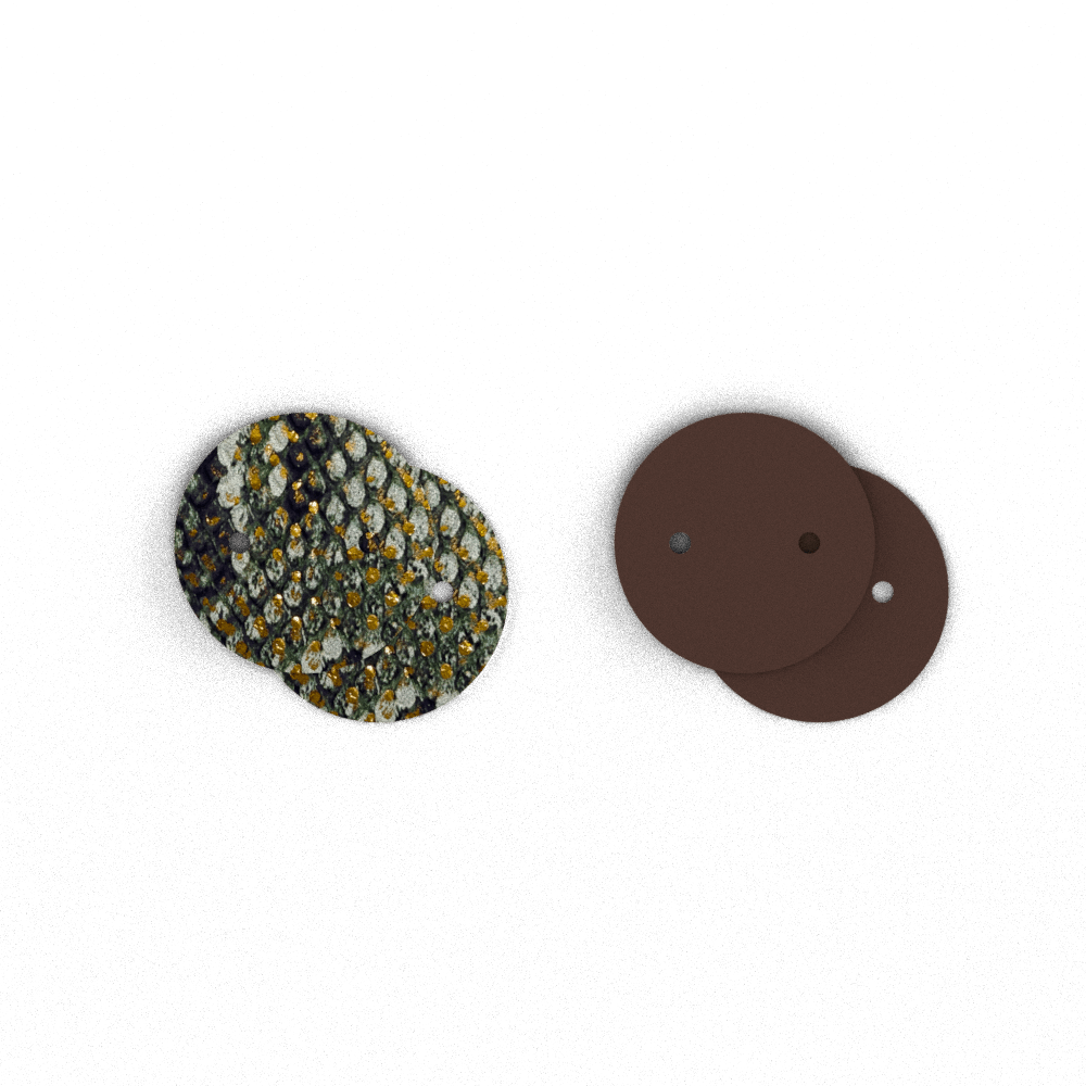 cuir-boucles-d-oreilles-reptile-graphique-chocolat-pendantes-1