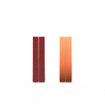 cuir-boucles-d-oreilles-rouge-lurex-orange-metal