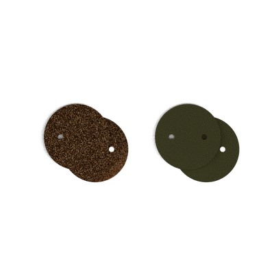 cuir-boucles-d-oreilles-bronze-paillettes-vert-de-gris-pendantes