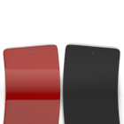 cuir-manchettes-rouge-vernis-noir-manchette-1