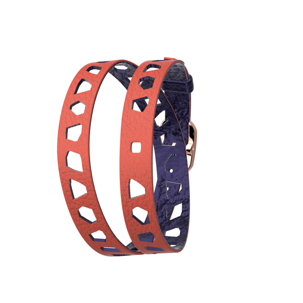 wraparound-leather-strap-girafe-coral-navy-blue-rose-gold-finish-buckle-le_double_tour-1