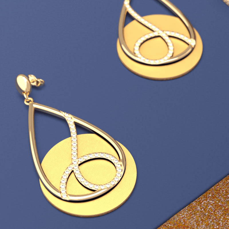 Earrings-Songe-champagne-leather-insert