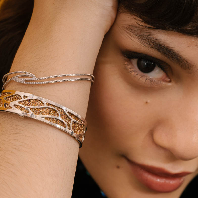 MANCHETTE PH&Eacute;NIX CUIR MAGIE